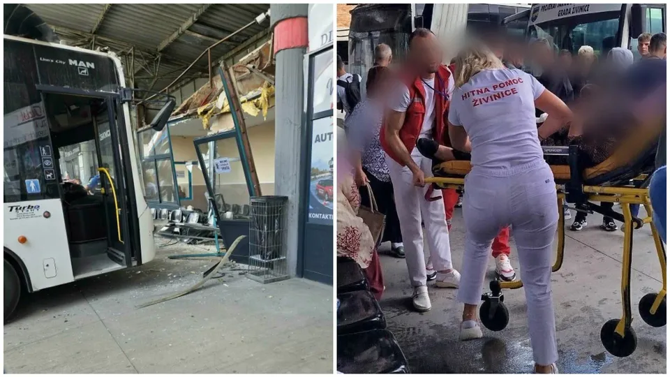 Autobus se zabio u autobusku stanicu u Živinicama, povrijeđene tri osobe
