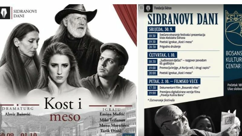 Sarajevo: Sutra počinje trodnevni festival "Sidranovi dani"