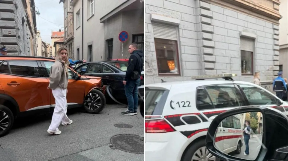 Sudar dva automobila na uglu ulica Skenderija i Tabašnica u Sarajevu